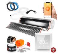 Termofol Riscaldamento Elettrico a Pavimento Set - Kit Riscaldamento con Termostato H6 Wifi Riscaldamento ausiliario Potenza 140W/m² - Superficie 8 m² Riscaldamento Elettrico a Pavimento