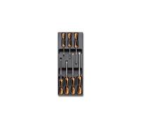 Beta T198 - Termoformato rigido in ABS giraviti beta grip per viti lama piatta e Pozidriv-Supadriv