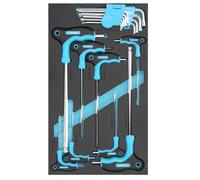 Termoformato morbido Fervi C960/7A set 17 chiavi esagonali e torx