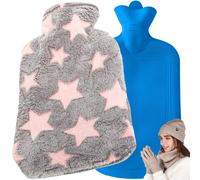 Termoforo con rivestimento in peluche a stelline, 2 l
