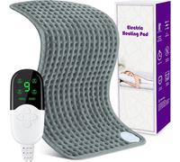 Termoforo Elettrico 30 X 60 Cm, Cuscino Riscaldante Elettrico Con 9 Livelli Di T