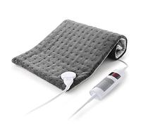 Termoforo Elettrico con Spegnimento Automatico Termoforo da 30 X 60 cm per Collo e Gambe, Termoforo con Funzione di Riscaldamento Rapido e 6 livelli di Temperatura Grigio