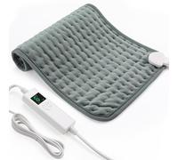 Termoforo Elettrico Lombare, 30x60cm Termoforo Lombare Ricaricabile Con timer di 4 ore e 6 Livelli di Riscaldamento Spegnimento Automatico,Lavabile Cuscino Elettrico Riscaldante Grigio