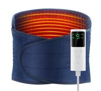 Termoforo Elettrico per la Schiena, 12'' x 50'' Riscaldante Lombare per La Schiena, La Vita, La Pancia e Le Gambe, Riscaldamento Rapido, Protezione Contro il Surriscaldamento, Lavabile, Blu Navy