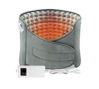 Termoforo Elettrico Termoforo Lombare con 6 Livelli di Temperatura e 4 Impostazioni di Tempo, Spegnimento Automatico per Schiena, Collo, Spalle, Addome 120 x 30cm Grigio