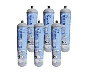 TermoidraulicaRV® N.6 Bombole Co2 600Gr USA E Getta Acqua frizzante Ricambio per Refrigeratori Gasatori Acqua (Attacco Standard 11Mm). Edenya®