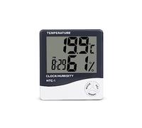 Termoigrometro Digitale A Cristalli Liquidi Termometro Elettronico For Interni Ed Esterni Orologio For Stazione Meteorologica Igrometro Preciso Veloce Monitoraggio In Tempo Reale(HTC-1 No battery)