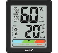 Termoigrometro Digitale Wireless Levenhuk Wezzer BASE L20 con Schermo LCD Integrato e Indicatore del Livello di Comfort