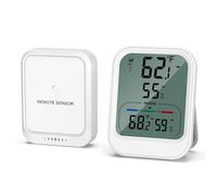 Termoigrometro km Ankilo Stazioni meteorologiche digitali con sensore da esterno senza fili, misuratore di umidità termometro da interno, registrazioni min/max, portata 328ft/100m