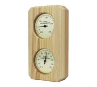 Termoigrometro per sauna con doppio montaggio a parete, telaio in legno, controllo preciso della temperatura e dell'umidità nel vapore e nelle stanze interne (Fahrenheit)