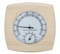Termoigrometro per sauna, termometro igrometro 13,5 x 13 x 2,5 cm, in legno, per bagno, sauna e stanza