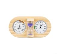Termoigrometro Sauna per 3in1 con Timer 15min Termoigrometro(Purple ℉) | Timer sabbia 15min integrato, gestione per tempo sauna, relax ottimale, naturale, resistente