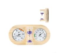 Termoigrometro Sauna per 3in1 con Timer 15min Termoigrometro(Purple ℃) | Timer sabbia 15min integrato, gestione per tempo sauna, relax ottimale, naturale, resistente