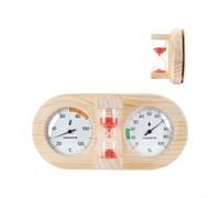 Termoigrometro Sauna per 3in1 con Timer 15min Termoigrometro(Red ℃) | Timer sabbia 15min integrato, gestione per tempo sauna, relax ottimale, naturale, resistente