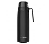 TERMOLAR - Thermos R-EVOLUTION 1L con Beccuccio Cebador per Mate e Manico | Thermos Acciaio Inox 304 | Mantenimento Termico 20H Caldo / 36H Freddo | Borraccia Isolante da Viaggio Premium (Nero)