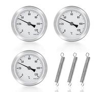 Termometri a tubo di riscaldamento, 3 pezzi, termometro tubolare, indicatore di temperatura con molla Clip-On, termometro a puntatore 0 - 120 °C 63 mm