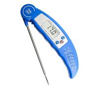 Termometri da Cucina, Termometri per Barbecue a Lettura Istantanea, con Controluce Display LCD, con Sonda Lunga Pieghevole e Schermo LCD, per Carne Latte Barbecue Liquidi, Blu