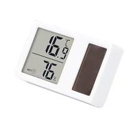 Termometri da tavolo Igrometro Energia solare Ampio display LCD | Misuratore umidità della temperatura con ampio display LCD per la cameretta dei bambini domestica Energia
