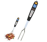 Termometro a carne digitale, termometro a base di lettura veloce con display LED e sonde in acciaio inossidabile per bistecca di maiale di maiale alimentare alla griglia calda, decorazioni di Hallo