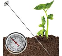 Termometro a compost, 2 quadrante ℃/℉ termometro del terreno con sonda in acciaio inossidabile da 20 pollici, tester di temp