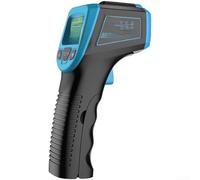 Termometro a infrarossi, 1 pezzo, misuratore industriale digitale per barbecue, gamma da -50 a 600 °C, blocco dati, spegnimento automatico, riparazione HVAC (blu)