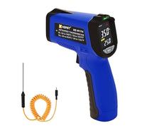 Termometro a infrarossi con sonda K -50°C ~ 580°C Misuratore di temperatura IR Termometro laser digitale senza contatto con funzione di allarme Emissività regolabile