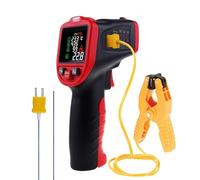 Termometro a infrarossi con termocoppia tipo K, misurazione della temperatura a doppio laser ad alta precisione (da -50 °C a 850 °C) per cucinare, per carne, forni, riscaldamento, ventilazione e