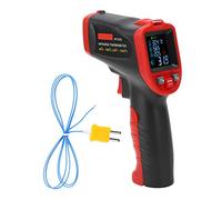 Termometro a infrarossi portatile industriale WT323C - Tester di temperatura digitale con schermo LCD a colori ed emissività regolabile - Da meno 50 a 650 gradi Celsius - Rapporto