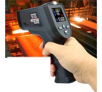 Termometro a Infrarossi, Termometro Elettronico Industriale LCD Misuratore Di Temperatura Laser Digitale Senza Contatto Punta Della Pistola A Infrarossi,per cucina/BBQ/grill/HVAC(KM-K550HET LCD)