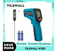 Termometro a infrarossi Tilswall W301, con sonda, senza contatto, termometro per carne senza Display digitale, -50 ~ 600 ° c (da-58 ° f a 1112 ° f) W301