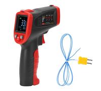 Termometro a infrarossi WT323B Tester elettronico portatile portatile industriale per temperatura con torcia UV Emissività regolabile Alta precisione Rapporto spot 12:1 per cucina