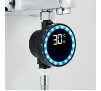 Termometro a LED per doccia, in acciaio inox, PC, ABS, impermeabile, in tempo reale, per la casa e il bambino che fa il bagno da 0 a 99 ℃