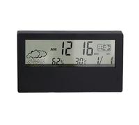 Termometro A LED Termoigrometro Stazione Meteorologica Elettronica Multifunzione For Misuratore Di Umidità E Temperatura For La Casa Con Sveglia Monitor Accurato(Black)