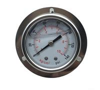 Termometro a resistenza, per manometro assiale con bordo resistente agli urti, superficie in metallo da 60 mm, per uso industriale, officina e automobilistico (0-10 kg)