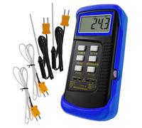 Termometro A Termocoppia Termometro Digitale Di Tipo K Termometro Hvac Misuratore Di Temperatura Doppio Con 4 Termocoppie, Misurazione Della Temperatura Max/Min/Media, -50~1300°C (-58~2372°F)