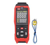 Termometro a termocoppia, tipo K/J ad alta precisione, 4 canali, -200~1372℃/ -328~2501℉, 5000 set di archiviazione dati, con caricamento dati USB e misurazione in tempo reale, cicalino di allarme