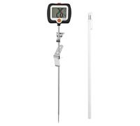 Termometro ad olio per friggere, con sonda lunga e clip per pentola, termometro digitale con display girevole, per barbecue, ristorante, cucina
