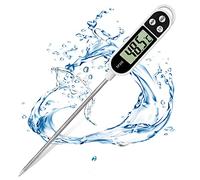 Termometro Alimentare con Calibrazione digitale da cucina e barbecue LCD con Sonda Lunga per Olio Dolci Latte Carne (bianco)