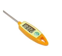 Termometro alimentare con sonda in acciaio inox, display LCD, misuratore di temperatura di cottura digitale per carne, acqua, pasta, olio, latte (arancione + verde)