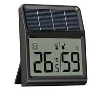 Termometro Ambiente Igrometro Solare, Alimentato dalla luce naturale interna senza bisogno di batterie, Termoigrometro Digitale, Igrometro Umidità Casa