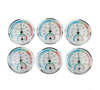 Termometro analogico igrometro per controllo del clima in ambienti interni, stazione meteo a parete o autoportante con umidità e display Comfort-Zone (130 mm (130 (130 (130 (130 (13 (1 (6 pezzi)
