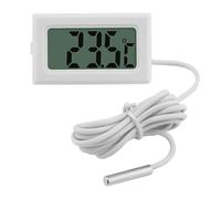 Termometro Bagno Mini Termometro Digitale LCD Con Sonda Impermeabile, Adatto For Uso Interno Ed Esterno, Comodo Sensore Di Temperatura Adatto For Frigoriferi, Congelatori, Piscine E Acquari.(White)