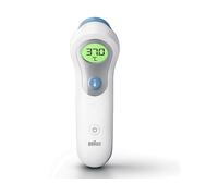 Braun Sensian 5 Termometro frontale senza contatto, Guida al posizionamento, Display digitale con codifica a colori, Misurazione in 2 secondi, Adatto a neonati e bambini, BNT300