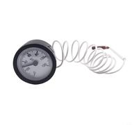 Termometro capillare in ottone 0-120 °C con sensore da 1 m, precisione ± 2%, indicatore di temperatura remoto per caldaia ad olio, 5,5 cm, display bianco e nero