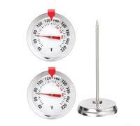 Termometro Carne per quadrante Grande 5cm Leggibile Termometro(2-Pack) | Funzionamento meccanico, per zero , lunga durata, ecologico, nessun energetico aggiuntivo