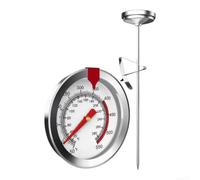 Termometro Cucina Acciaio 23cm Doppia Scala Termometro Cucina(23cm) | Sonda 30cm, lettura per istantanea, doppia scala °C/°F, frittura profonda, forno, cucina professionale