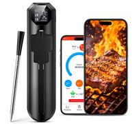 TERMOMETRO CUCINA BLUETOOTH TERMOMETRO CARNE VIA APP CON TIMER NERO