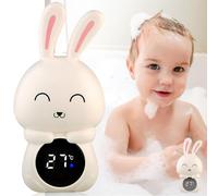 Termometro da bagno per bambini, con indicatore a LED, ideale per il bagno, ideale per la vasca da bagno con spia a LED, con funzione di allarme della temperatura