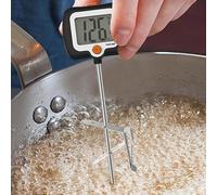 Termometro da cucina - Strumento di misurazione della cucina a sonda lunga con clip per pentola, termometro digitale per pasticceria con display rotante, per ristorante frittura cottura alla griglia