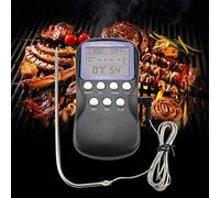 Termometro da Digitale per Barbecue con Funzione di Allarme | Realizzato in ABS sicuro e acciaio inossidabile, facile da usare, funziona con varie carni